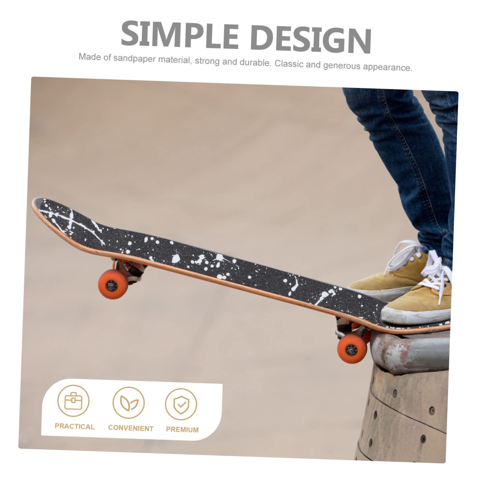 Griptape Für Skateboards Vinyl-aufkleber Mit Hai-text Robust Und Leicht Zu Entfernen