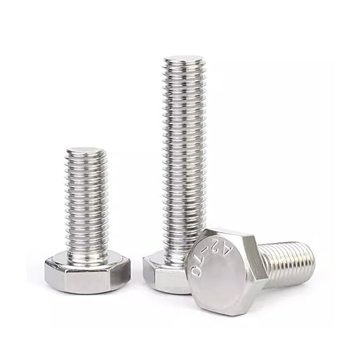 Miniatura 6 de 38-16 × 2" Tornillo de cabeza hexagonal, acero inoxidable 304 18-8, rosca completa, rosca gruesa UNC, ASME B18.2.1, paquete de 10 unidades