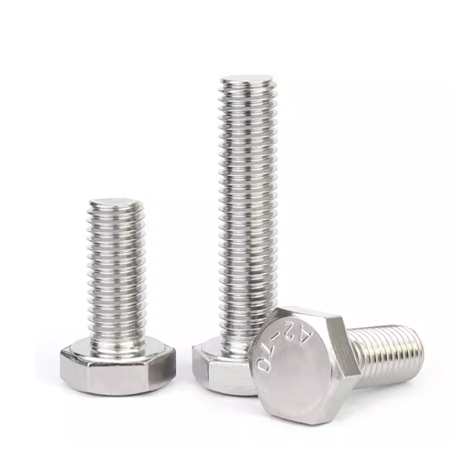 M10-1.5 X 25 Hex Head Screw Bolt, 304 Stainless Steel 18-8 Hex Head Bolts, DIN 933 Pack of 5