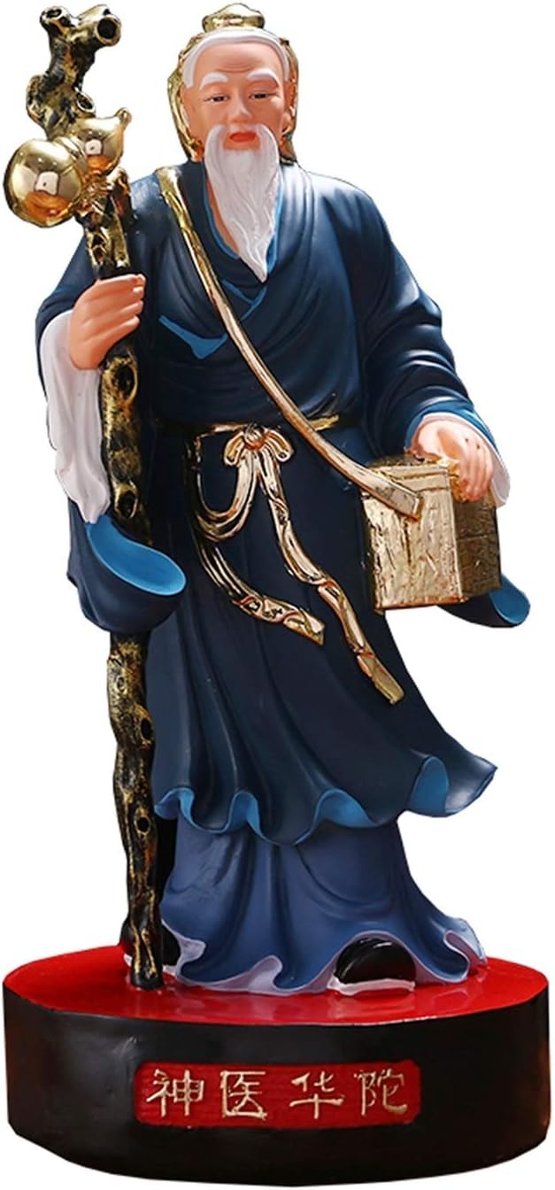 Feng Shui Ornaments Chinese Feng Shui Buddha Statue Genius Doctor Hua Tuo Statue Decoration Home Living Room Shop Nice Gift 15-inch God of Fortune good