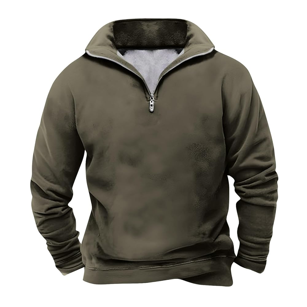 JWNYJFB Men's Sweatshirts, Quarter Zip Pullover Men Plus