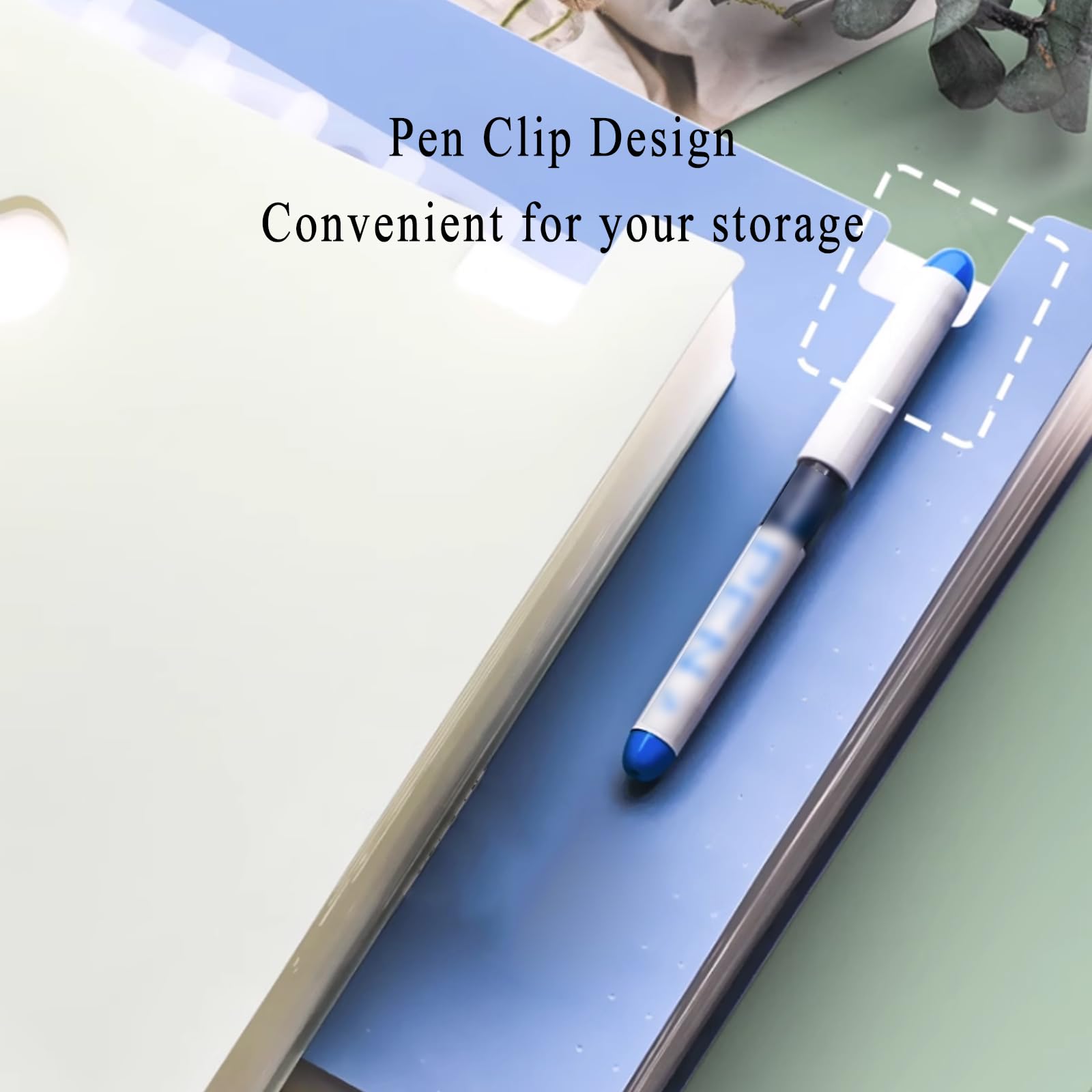 classeur accordéon，dossier de certificat， Lot de 2 organiseurs de fichiers 13 poches, classeur extensible, boîte de rangement portable A4 en accordéon, bleu(White)