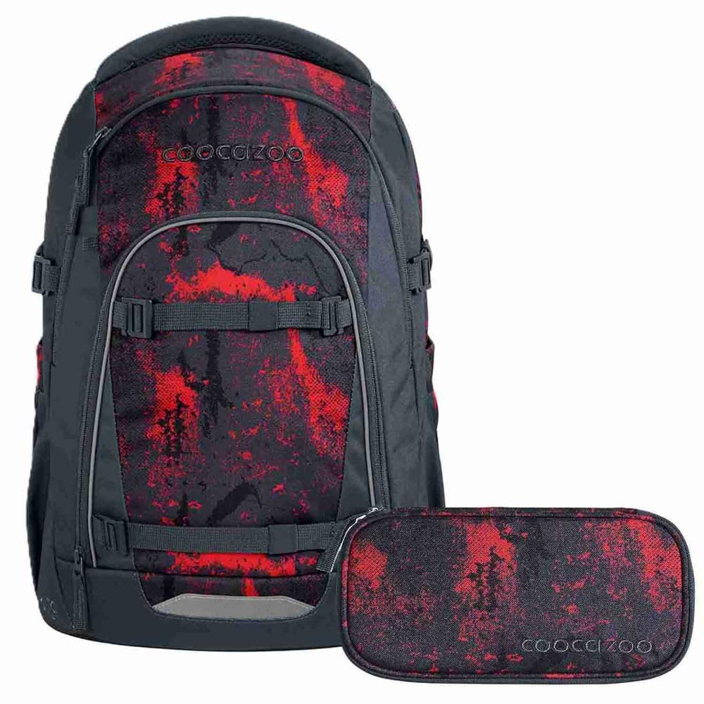 Coocazoo Mate Schulrucksack Set 2tlg. inkl Schlamperbox (Broken Black)