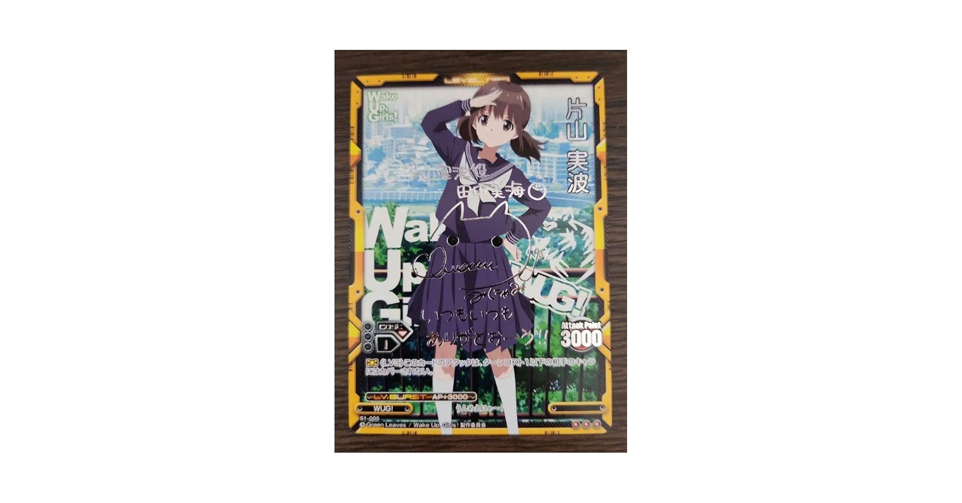 レベルネオ　片山実波 直筆サインカード Amazon.co.jp: WUG レベルネオ S1-005片山実波 田中美海銀箔押し