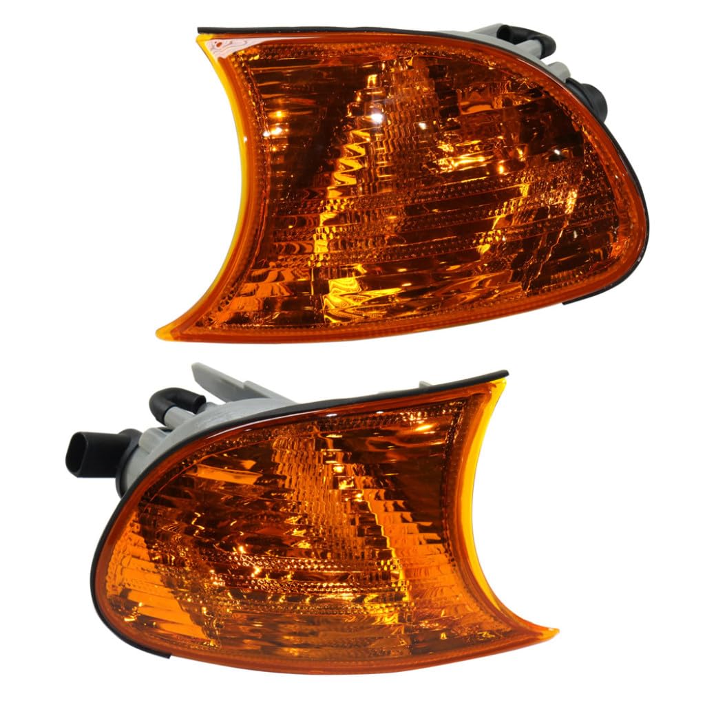 CarLights360 For 1999-2001 BMW 323i E46 Coupe/Convertible Parking/Signal Light Pair w/Amber Lens For BM2520106