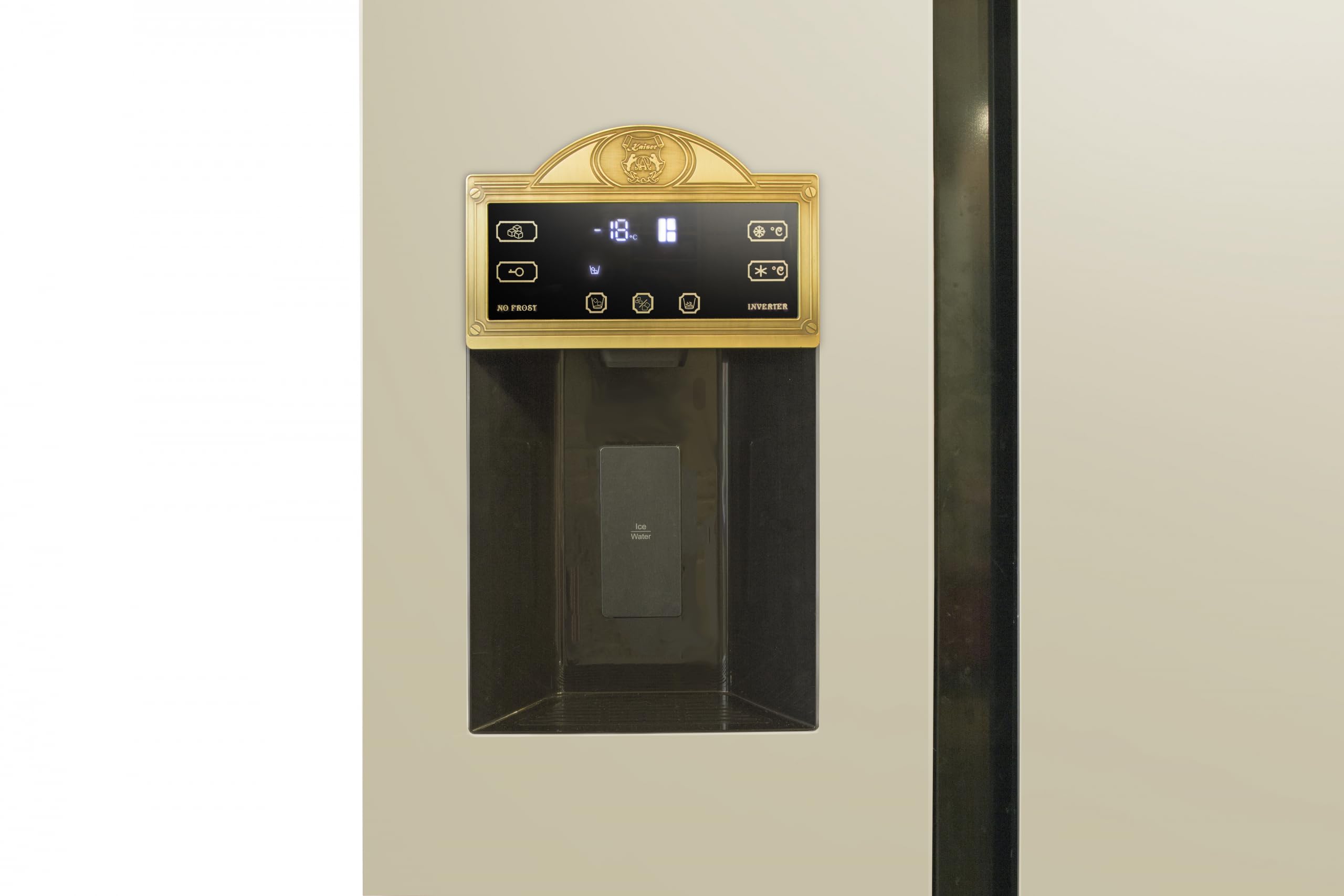 Kaiser KS 90300 ElfAD Bio Retro Chłodziarko-zamrażarka, kolor kości słoniowej, otwierana obustronnie, No Frost 538 l 183 cm
