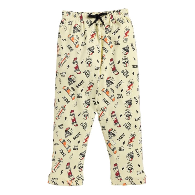 Image of Kids Regular Fit Cotton Printed Night Suit for Baby Boys
