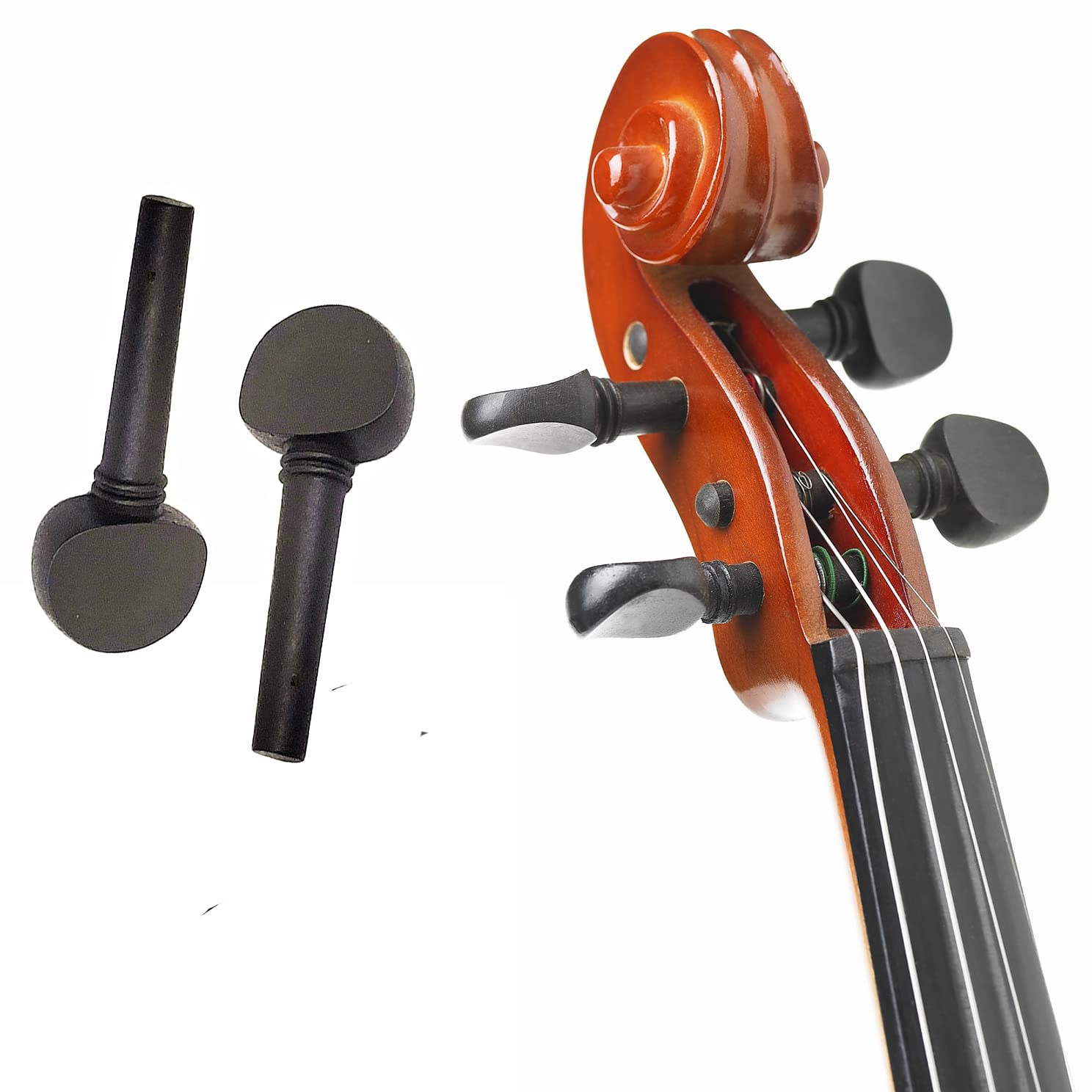 Lot de 4 chevilles d'accordage pour violon 4/4 en bois d'ébène