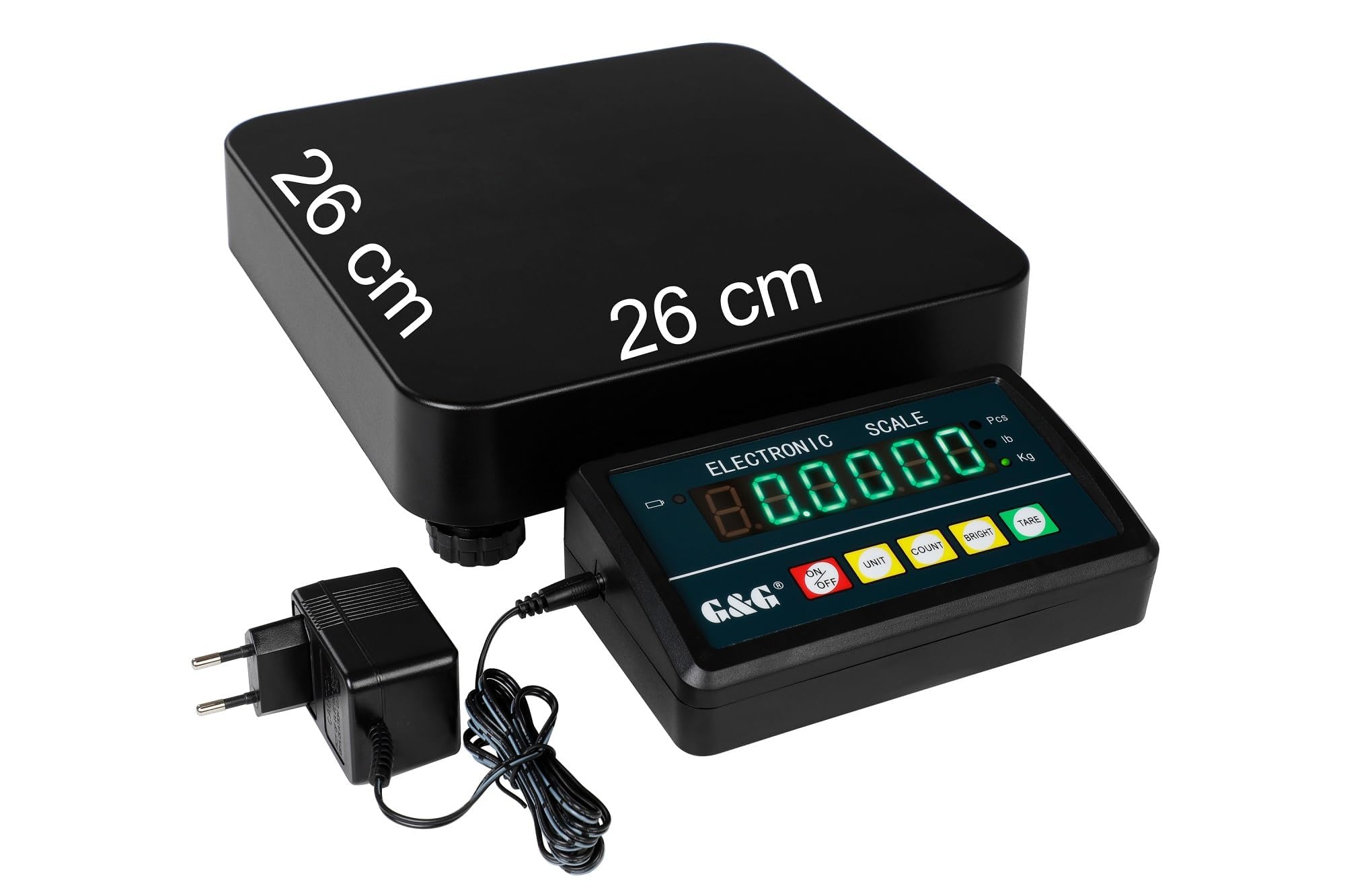 G&G PSA 50 kg / 1 g Waga paczkowa Waga platformowa Waga listowa Podłoga z odlewu aluminium LED