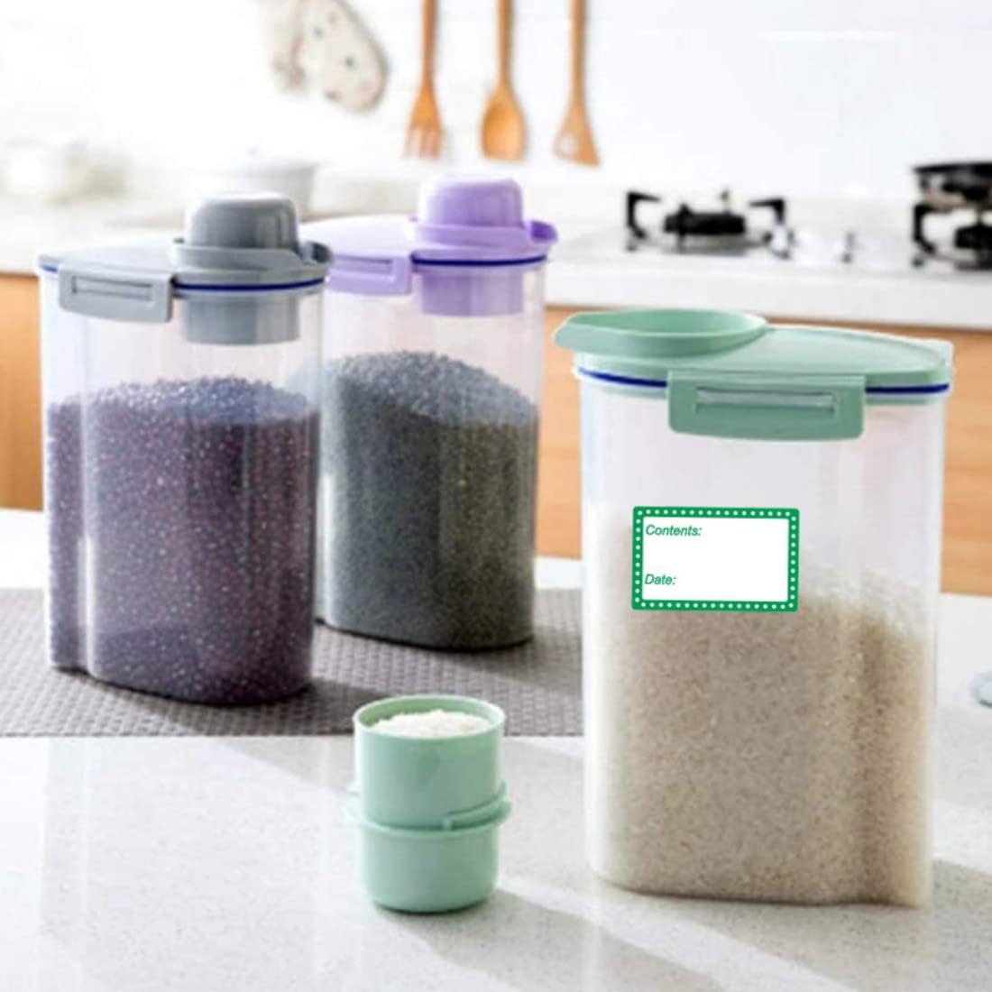 200 Pcs/Roll Removable Freezer Labels, 1 x 3 Inch Self