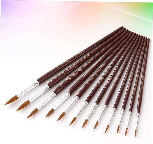 Miniatura 2 de EXCEART Juego de 12 piezas de cepillos para el cabello, suministros de limpieza, juego de pinceles de pintura al óleo, pinceles de pintura, pincel