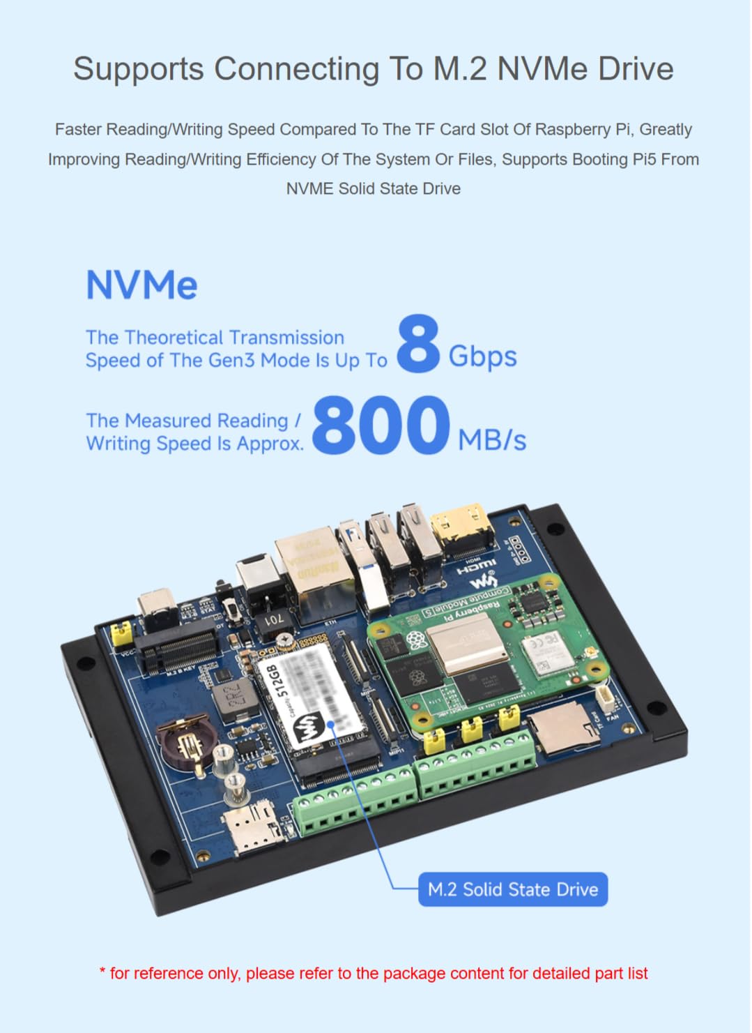 TUOPUONE Scheda di espansione industriale senza fili IoT per Raspb Pi CM5, scheda di espansione 4G/5G/LoRa, porta Gigabit Ethernet RJ45, doppia interfaccia MIPI, supporta uscita 4K