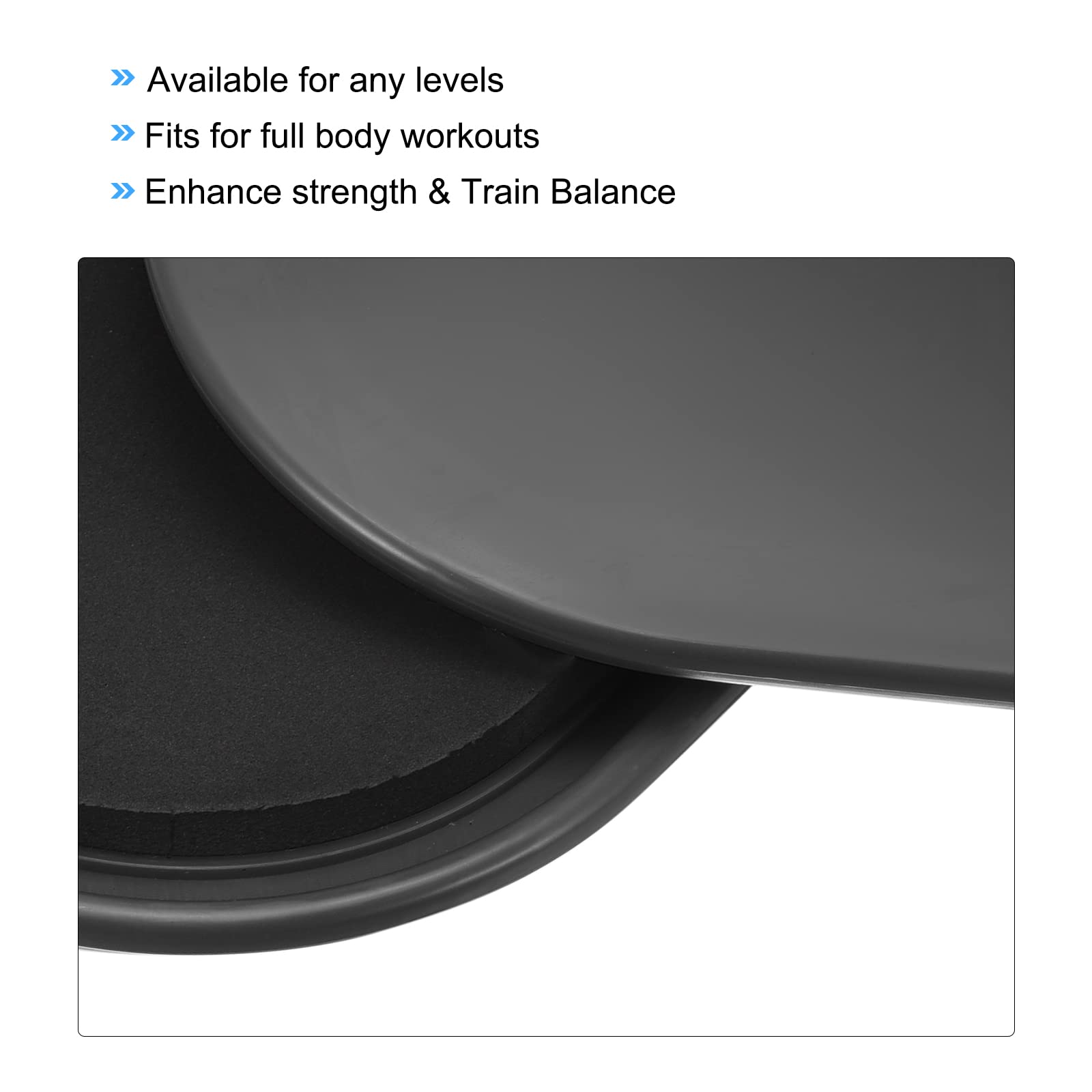 sourcing map Exercise Core Sliders, Oval Glider Discs with Feet Covers, Dual Sided Usage in Home Gym for Full Body Workout