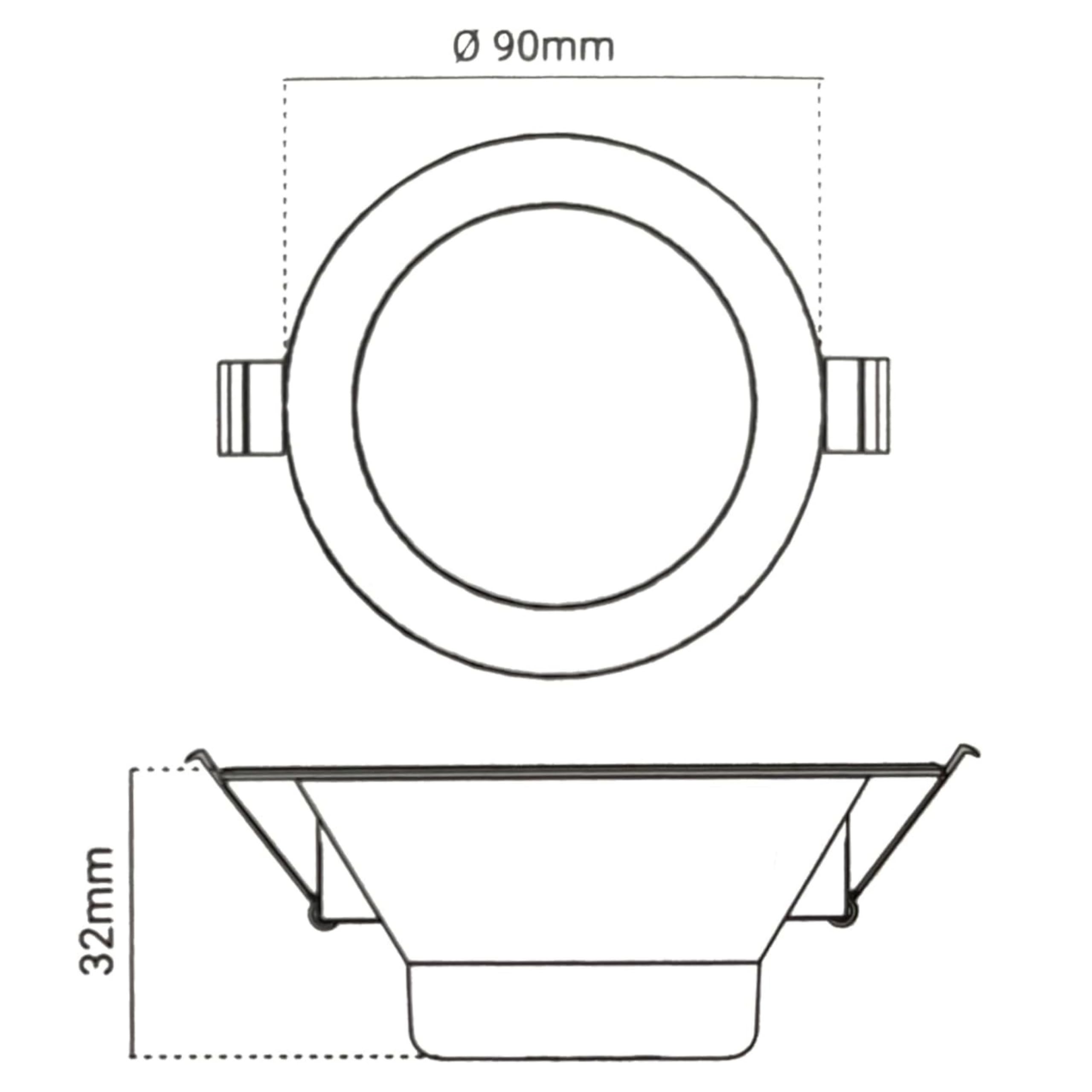 Rolux LED Einbaustrahler 230V IP44 dimmbar ultra flach – LED Spot 4,8W 420lm CCT 3000K/4000K/6000K – Deckeneinbauleuchte Ø65-80mm Deckenausschnitt (4er Set-satingold)