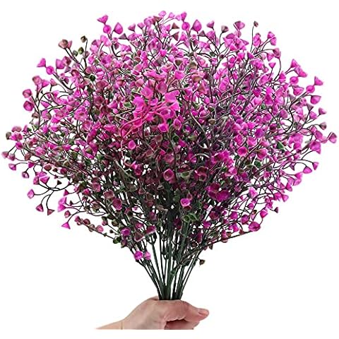 Artificial flowers, 4 Pieces Artificial Outdoor Resistant UV Shrubs Plants Cover