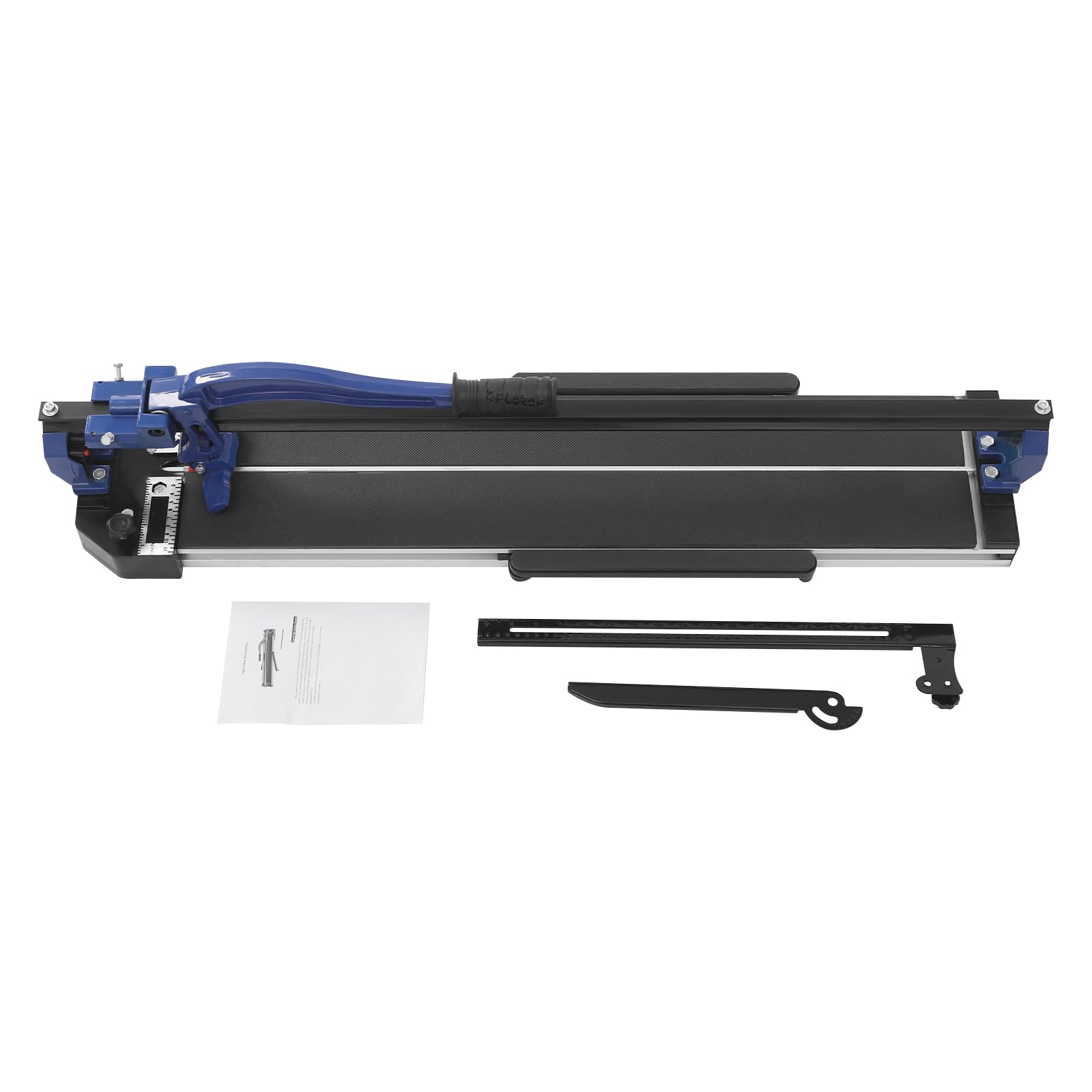 Cortador manual de azulejos, cortador en húmedo con mango ergonómico, indicador de escala integrado para azulejos de cerámica y porcelana (azul, 80 cm)