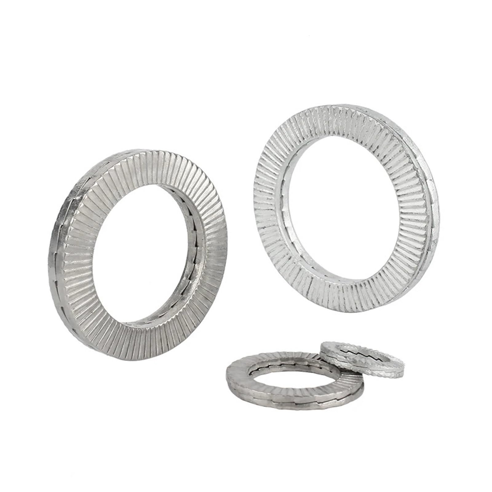 Edelstahl Beilagscheiben M3 M4 M5 M6 M8 bis M42 Doppelstock-Selbstsichernde Unterlegscheibe aus Edelstahl 304, Keilverriegelung, lose, stoßfeste Dichtung(316 Stainless Steel,M36-(1Pcs))