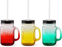 Vista 4 de 12 popotes de plástico transparente reutilizables de 9 pulgadas para tazas altas, vasos y tarros de masón, popotes irrompibles sin BPA con 1 cepillo