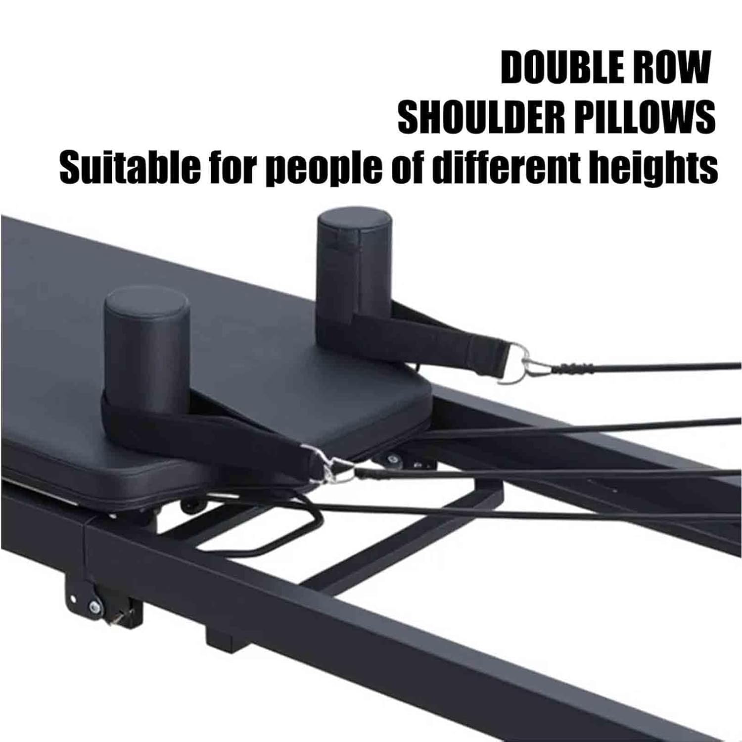 Faltbare Pilates Reformer Maschine für Home Workouts, Einstellbare Trainingsgeräte mit Edelstahlfedern und Sprungbrett, Fitnessgeräte für Home Gym