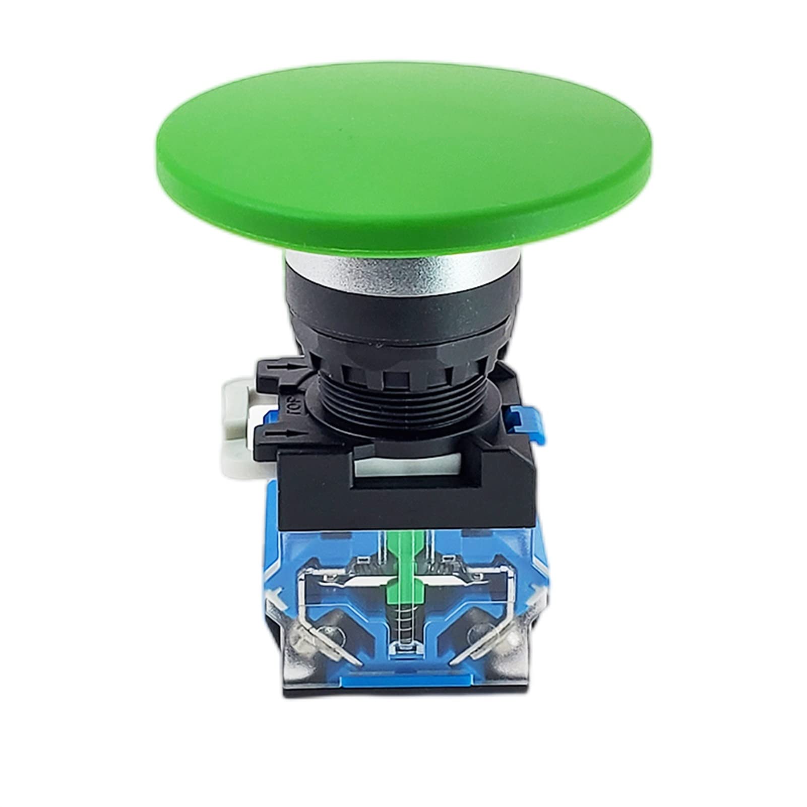 Bouton poussoir 60 mm pour commande rapide sans blocage avec contact argent