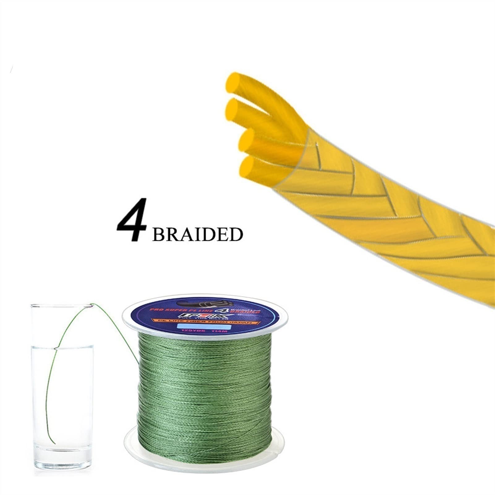 Amazon.com : Braided Fishing Line 114M Braided Wire PE Braided 0.4#-6.0# Code 4 Strands 8-60LB PE Braided 0.1-0.4mm Multifilament Fishing Line for Saltwater Fishing Wire (Color : Yellow, Size : 3.0#) : Sports & Outdoors Amazon.com : Braided Fishing Line 114M Braided Wire PE Braided 0.4#-6.0# Code 4 Strands 8-60LB PE Braided 0.1-0.4mm Multifilament Fishing Line for Saltwater Fishing Wire (Color : Yellow, Size : 3.0#) : Sports & Outdoors