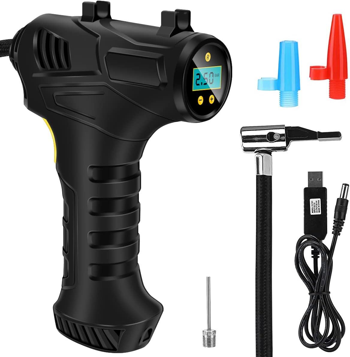 DIGITAL TYRE INFLATOR Cordless Handheld Air Compressor Pump ToolTronix £29.99 - UK