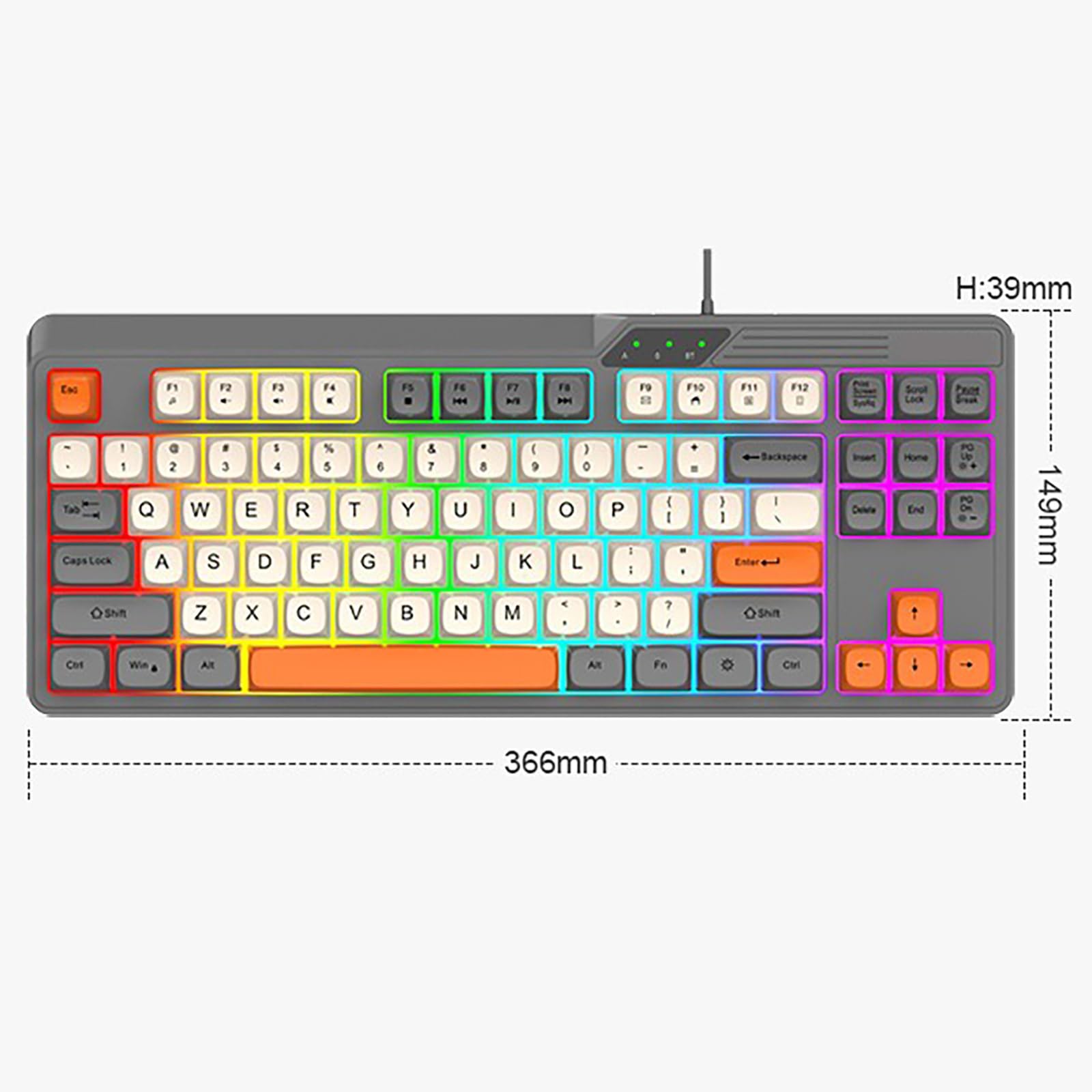 Amazon | ゲーミングキーボード メカニカルキーボード 87キー 青軸