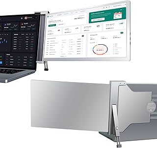 FQQ 14” Dual Screen Monitor - FHD 1080P IPS Portable Laptop Monitor Extender with USB-C & Mini HDMI Port, Plug & Play, Easy to Carry, Lightweight Side Screen for 14-17.3” Laptops, Switch, Xbox