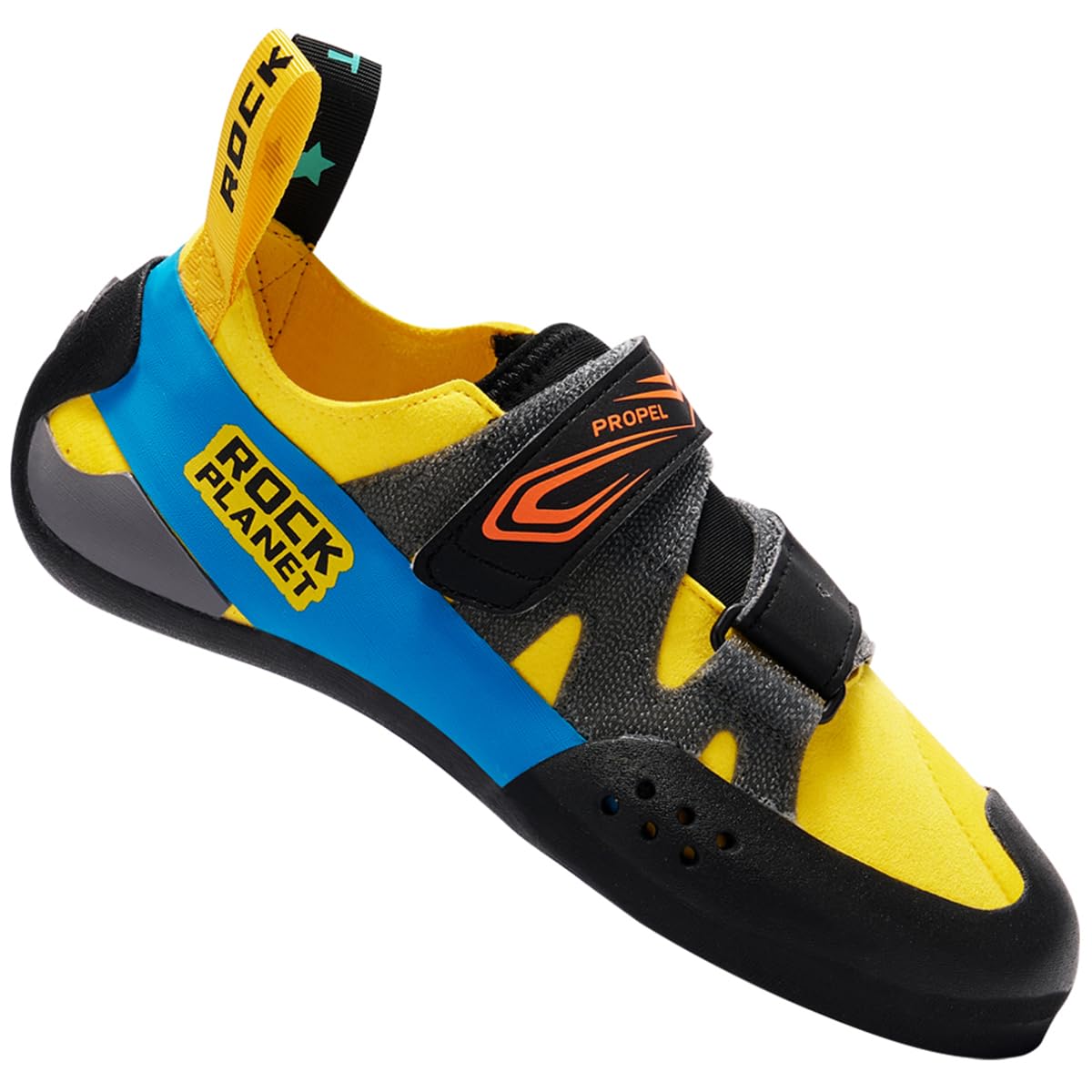 CASTIRON LIFT ?Breathable Slip-On Climbing Shoes Lightweight Design for Bouldering Gym Training Hook & Loop Closure System Unisex Yellow