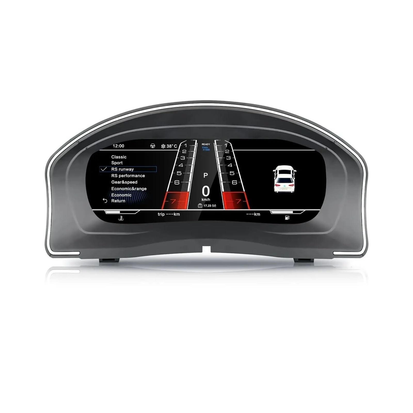 Cruscotto LCD da 10,25 pollici compatibile con VW Volkswagen Golf 5 2006 Car Digital Cluster Tachimetro automatico Monitor cabina di pilotaggio virtuale Nuovo aggiornamento