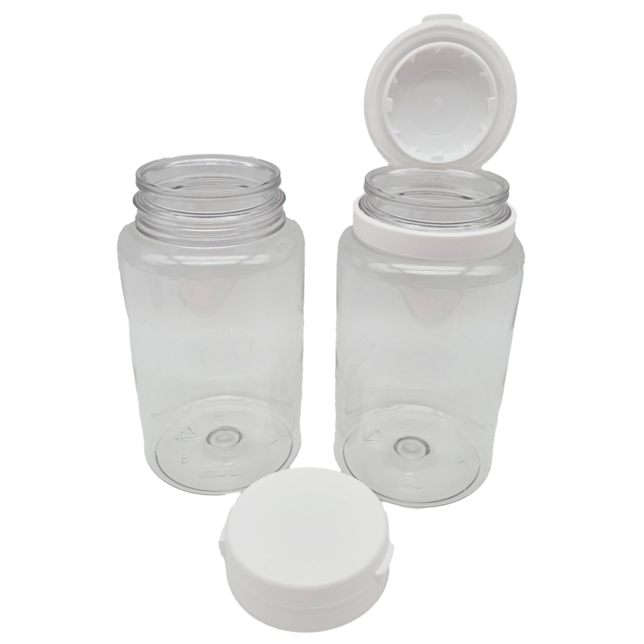 Shc Web Clear 2 X 150Ml Flip Top Paint Pots Refillable For Paint/Ink/Dye/Glue/Acrylic - Small Empty Art/Craft Plastic Storage Containers With Hinged Lids