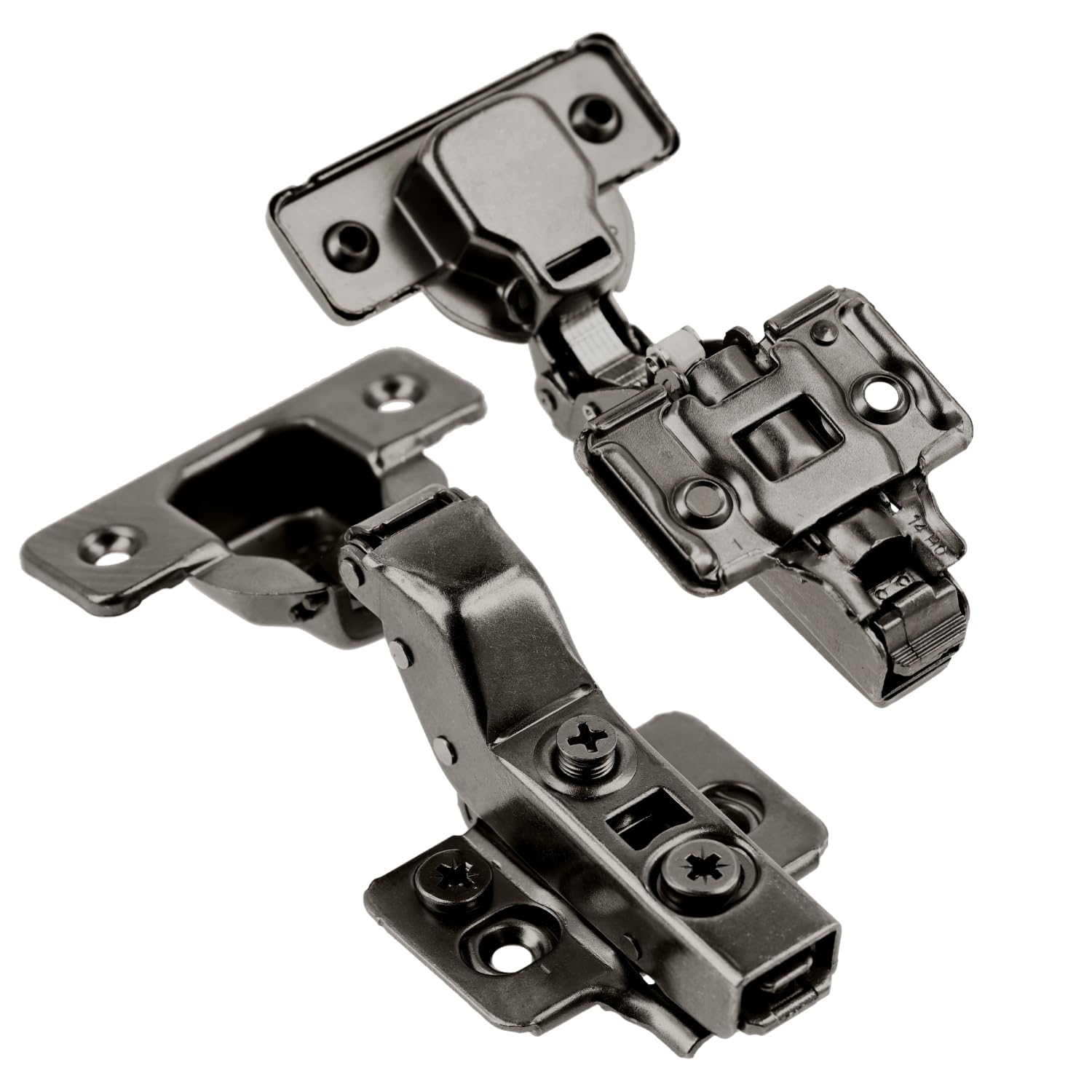 35mm Inset Soft Close Cabinet Hinge, Black 3D Adjustable Concealed Door Hinge, SGS-Certified 80,000 Cycles, Clip-On Mount, Silent Close, Full 3D Adjustment for Furniture & Cabinet Doors (1)
