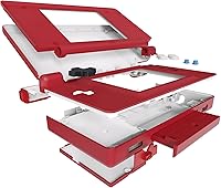 Vista 3 de eXtremeRate Carcasa completa de repuesto transparente para Nintendo DS Lite, funda de consola de mano personalizada con botones, lente de pantalla