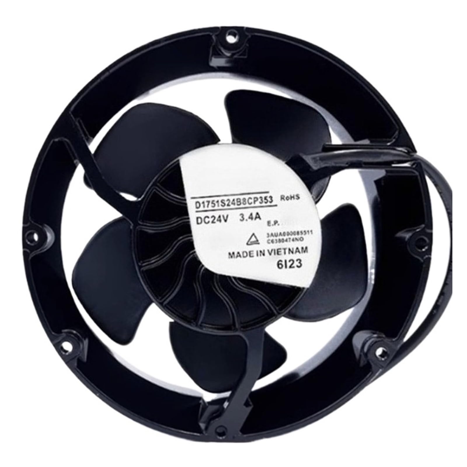 YMUGUEGH D1751S24B8CP353 24V 3.4A Four-Wire Cooling Fan