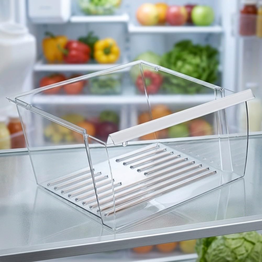 2188656 Frigorifero Cassetto Crisper Cestino Superiore Plastica | Si adatta solo alla sezione superiore, controllare il numero di modello, sostituzione OEM diretta, per una costruzione in
