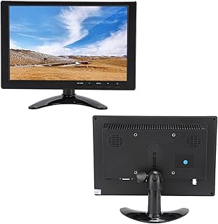Annadue 10.1in 1280x800 HD LCD Monitor with/VGA/AV Input, Universal for Raspberry Pi/for Xbox/for/CCTV/Car, 16:10 Widescreen (UK Plug)