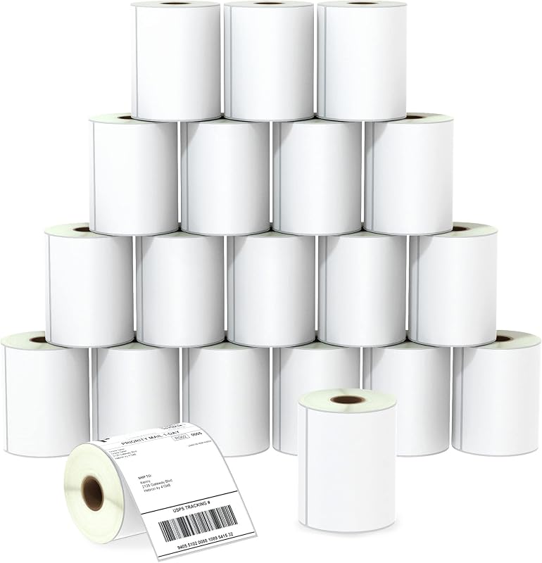 BETCKEY 4" x 6" (102 mm x 152 mm) Shipping Thermal Label, [20 Roll/5000 Labels]