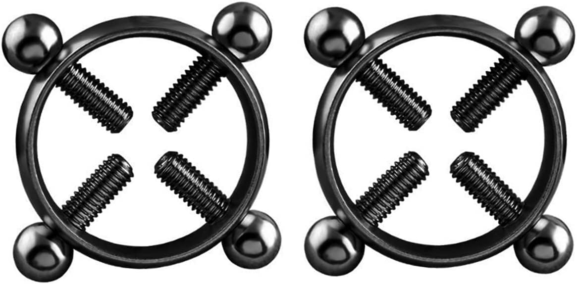 2pcs Fake Nipple Rings For Women，Surgical Steel Nipple Rings Cubic Zirconia Body Jewelry Shield Barbell Ring Bar Body Jewelry For Women