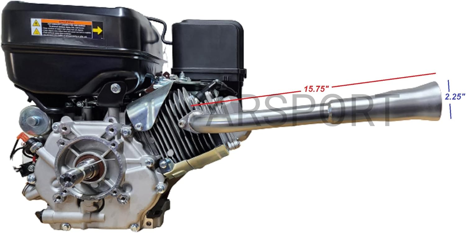 Header Exhaust Pipe compatible with Predator Max 459, Duroma 18hp, 16hp, XP16HPE, XP18HPE Go Kart & mini bikes.