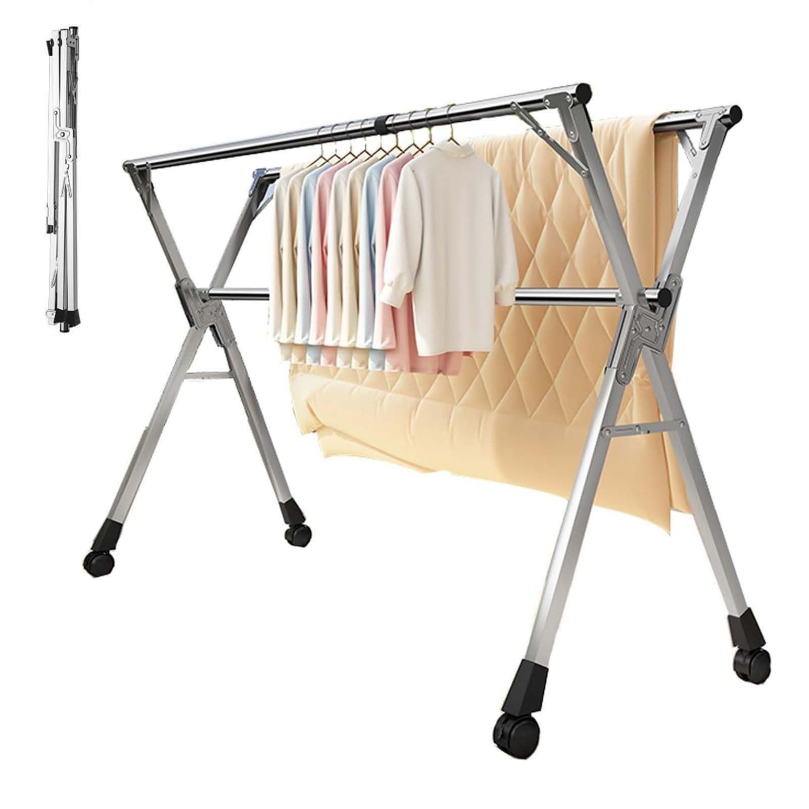 Étendoir à linge intérieur extérieur séchoir pliable pour toute la famille