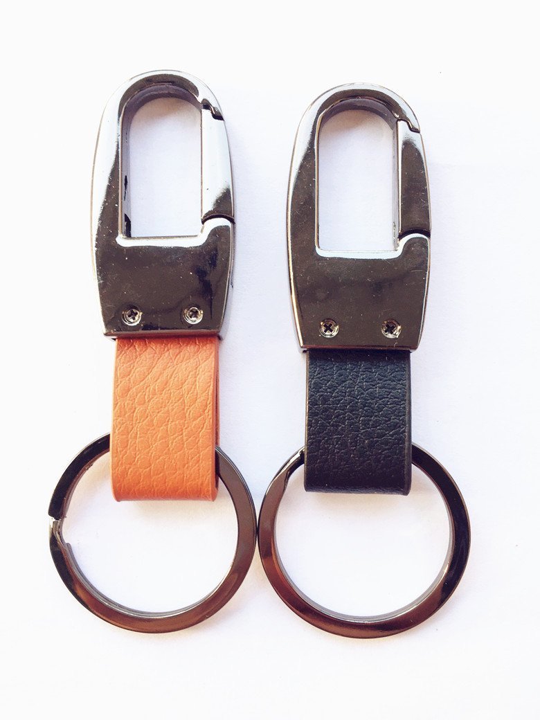 WeiFan Leather Valet Key Chain,Key Ring Holder, Heavy Duty Hardward Belt Clip Key Ring-2pack