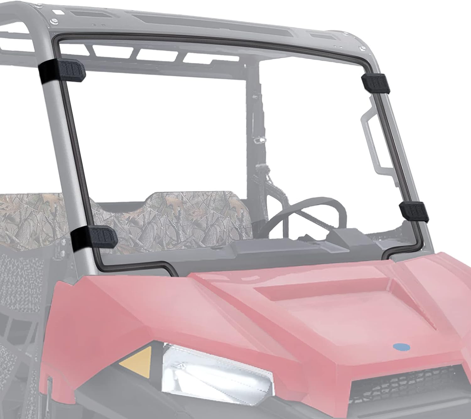 MDPROMCP Full Windshield For Ranger Midsize 570 15-21/Ranger 500 17-22/Ranger EV 15-22/Ranger ETX 15-16, Scratch-Resistant Front Windshield (Fit For Pro-fit Framed Cage)