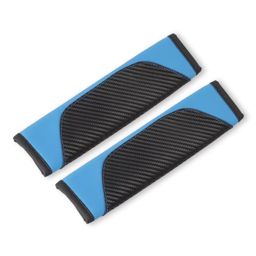 ONEMAJI 2PCS Car Seat Belt Cover for Kia Sorento Ⅱ XM SUV 2010-2014, Seat Belt Shoulder Strap Soft Breathable Leather Harness Pad Shoulder Protector Cover,Blue