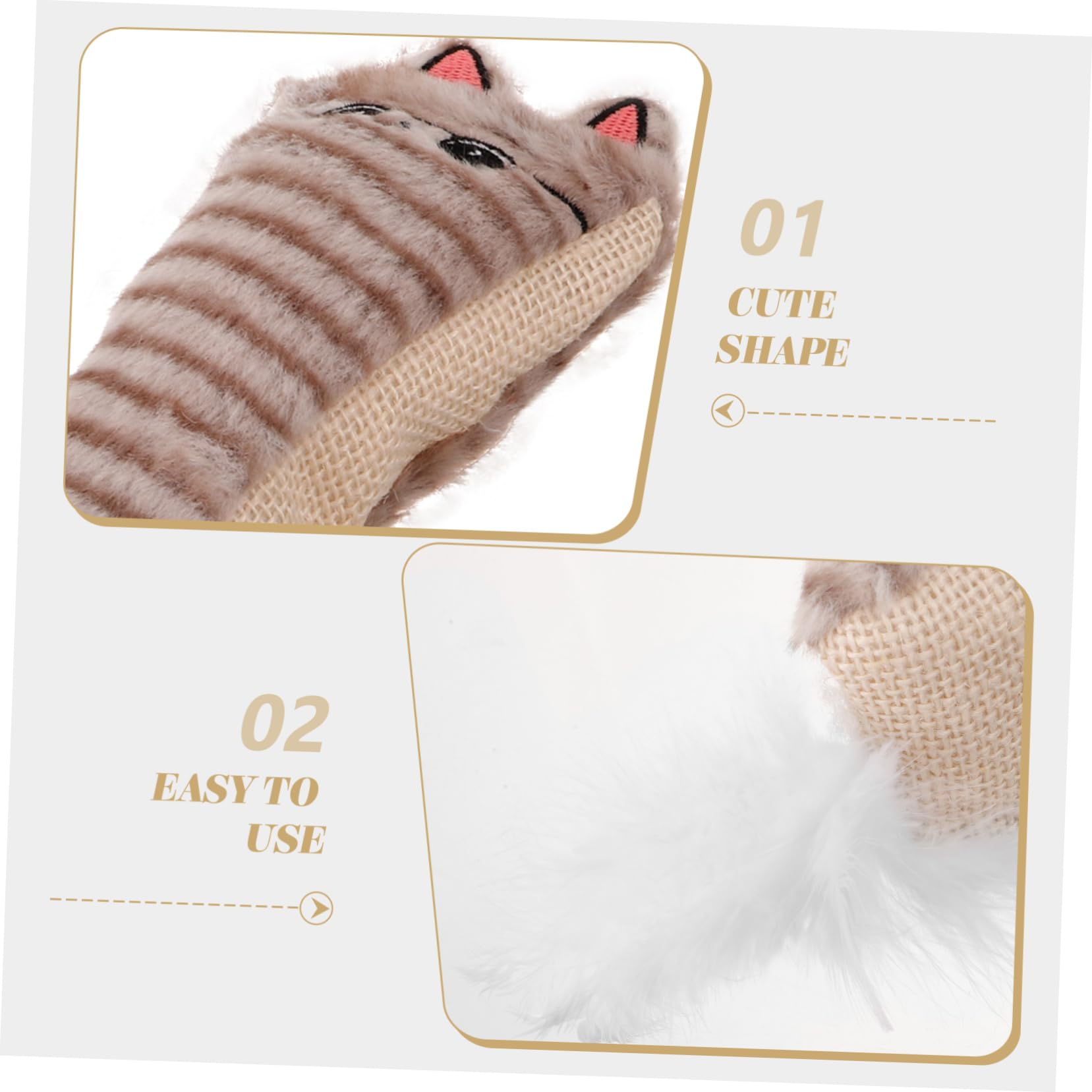 ibasenice Mordre pour Chat Cataire Peluche avec Papier Bruissant pour Nettoyage Design et pour Intérieur
