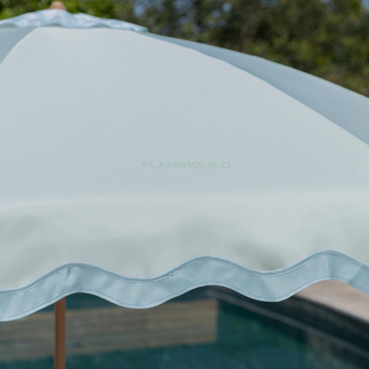 Flamingueo Sombrilla Playa, Piscina, Terraza Exterior, Protección UPF 50+, Altura y Orientación Regulable, Funda de Transporte, Poliéster, 220 x 225 cm