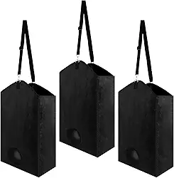 Alimentador de feno de cabra com 3 peças, sacos de feno de alimentação lenta para cavalos, burros, vacas, sacos de ração de feno Oxford premium com tecido Oxford reforçado e fecho de metal de alta