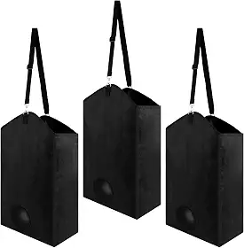 Alimentador de feno de cabra com 3 peças, sacos de feno de alimentação lenta para cavalos, burros, vacas, sacos de ração de feno Oxford premium com tecido Oxford reforçado e fecho de metal de alta