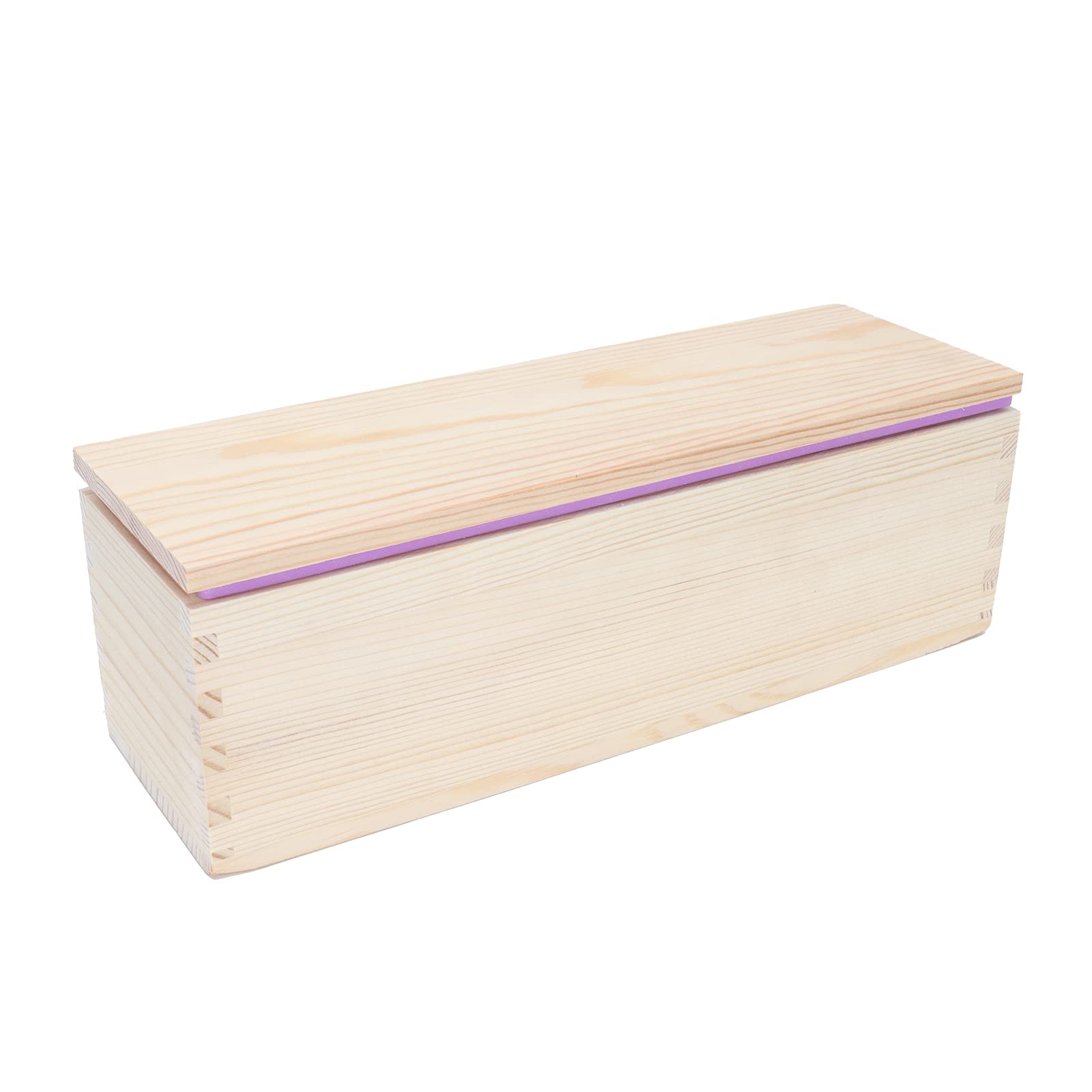 DIY Moldes de Silicona para Jabones, Moldes para Fabricación de Jabón y Repostería, Rectangular + Flor + Oso, con Caja de Madera, Papel de Regalo y Soporte Incluidos (Violeta)