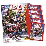 Neuware OvP Hybridserie 80 Jahre Marvel Sammelalbum + 5 Booster Packungen Sammelsticker Karten 20 Sticker und 5 Karten - deutsche Ausgabe