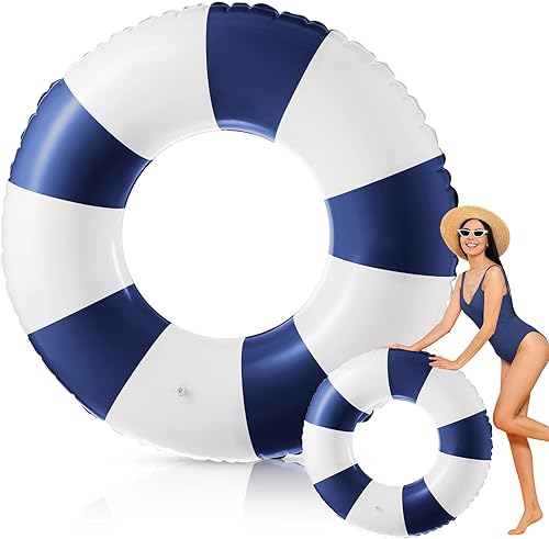 Flotador inflable jumbo de 47.24 pulgadas, tubos de piscina, anillos clásicos a rayas para adolescentes y adultos, tubo interior inflable para disponible en Yaxa Colombia